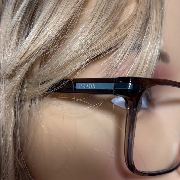 Prada RX glasses brown with light purple hue - Picture 1 of 13